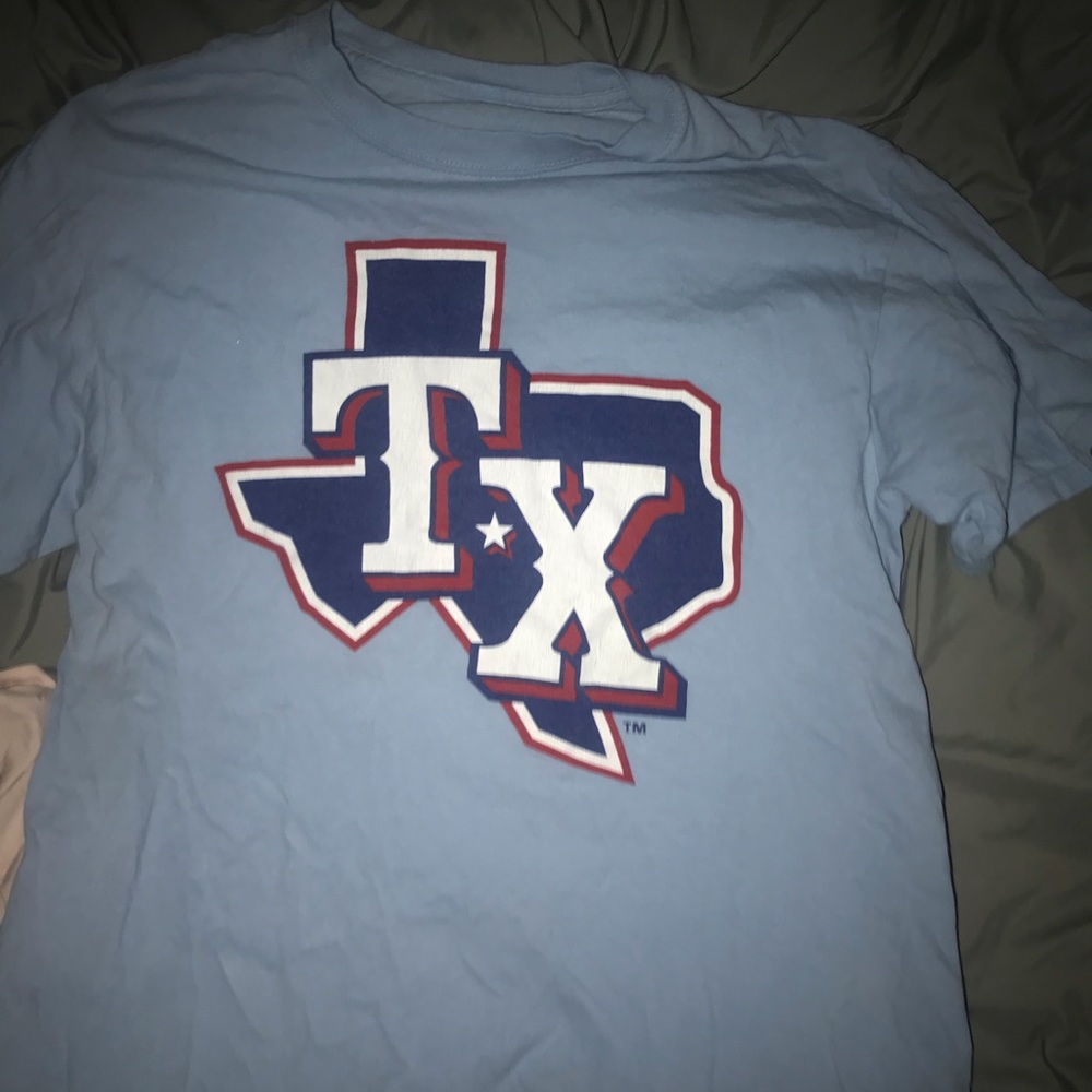 Blue Texas rangers t-shirt